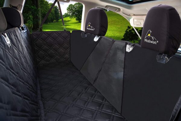 Meadowlark® Dog Blanket Car Rear Seat - Waterproof & Full Cover - Mesh Viewing Window - Protects Against