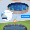 Meowant Foldable Dog Pool, Dog Bath, Paddling Pool, Large Thickened PVC, Extra Large Outdoor Foldable Children's Pool, Portable Non-Slip Dog Paddling Pool, No Pump Needed (220 x 40 cm)