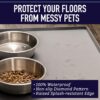 Leashboss Splash Mat Medium/Large - Bowl Mat Cats & Dogs with Large Lip, Non-Slip and Waterproof Silicone Bowl Mat for Food, Water or Fountain (51 x 33 cm, Navy)