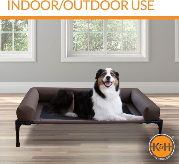 K&H Manufacturing 25" x 32" Original Bolster Pet Cot, Medium, Chocolate