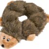 ZippyPaws Loopy - Hedgehog Dog Toy - Filling Free with 6 Squeakers, Durable Plush Toy for Small to Large Dogs, Interactive and Cuddly Toy for Pets