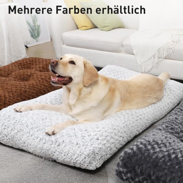 81u1fKtUi1L._AC_SL1500_.jpg KSIIA Dog Bed for Large Dogs, Washable, Fluffy Dog Cushion, Dog Mat for Large/Medium Dogs, Non-Slip Bottom, Breathable, Dog Mattress, Pet Bed, Dark Grey, 111 x 81 cm