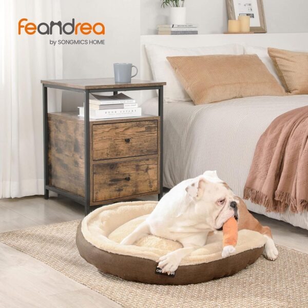 Feandrea Round Doughnut Dog, Cat Bed