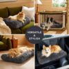 BEDSURE Fluffy Dog Bed for Large Dogs - 121 x 76 x 8 cm Washable Dog Bed for Large Dogs, Non-Slip Underside, Dark Grey