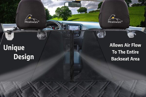 Meadowlark® Dog Blanket Car Rear Seat - Waterproof & Full Cover - Mesh Viewing Window - Protects Against